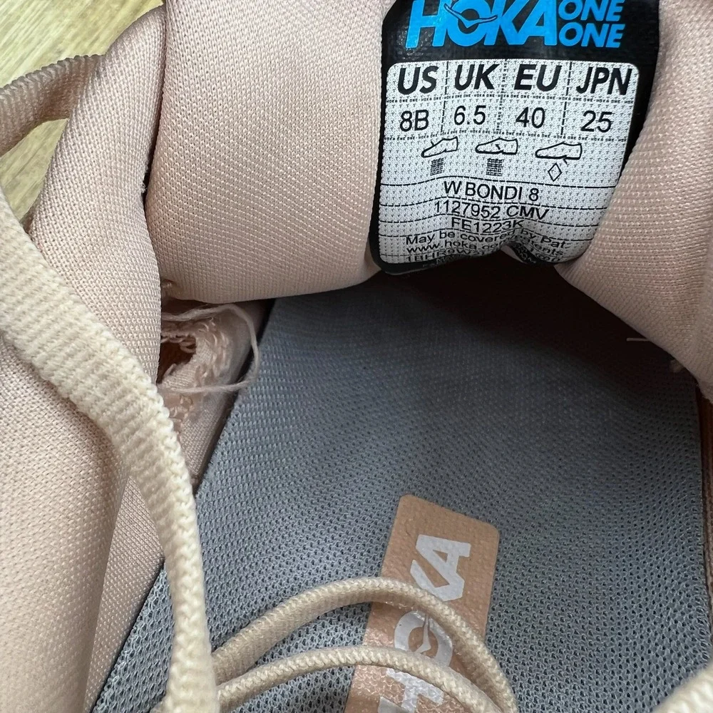 Hoka One One Bondi 8 Women's Size 8 Cream Vanilla Running Shoes 1127952 CMV - Picture 9 of 10